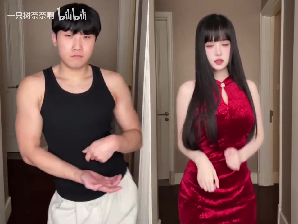 小伞与树奈奈同屏热舞：不看右边挑战，我在0.01秒失败！